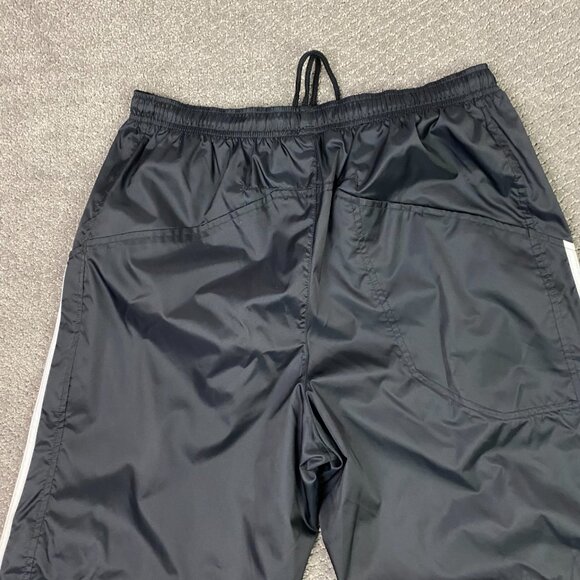 Vintage Y2K Adidas Windbreaker Pants Men's Medium Black White Track Jogger Nylon - Picture 5 of 15